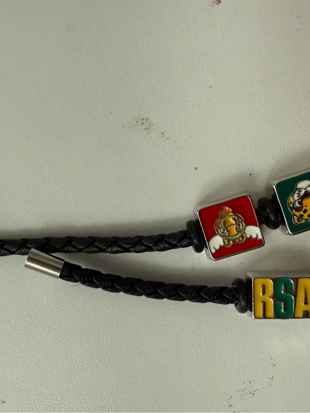 FIFA official Charm Braided Leather Bracelet - Multicolor Enamel Icons - Picture 7 of 14